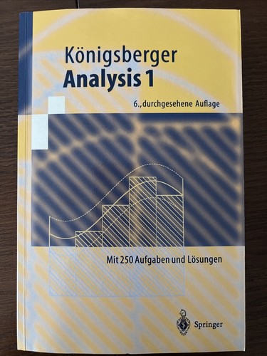 Königsberger analysis 6 - analysis,