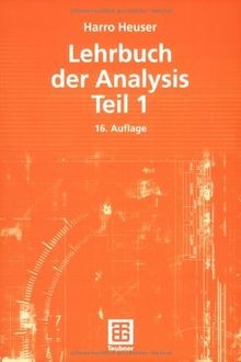 Lehrbuch der analysis teil - lehrbuch, 1