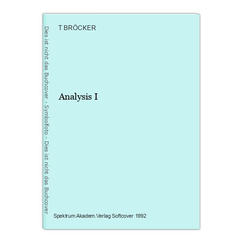 Analysis bröcker 14896 - i, t.: