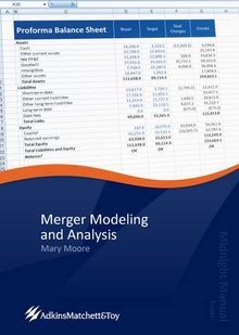 Merger modeling and analysis - merger,