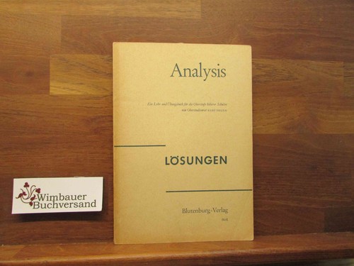Analysis lösungen degen - analysis, degen,