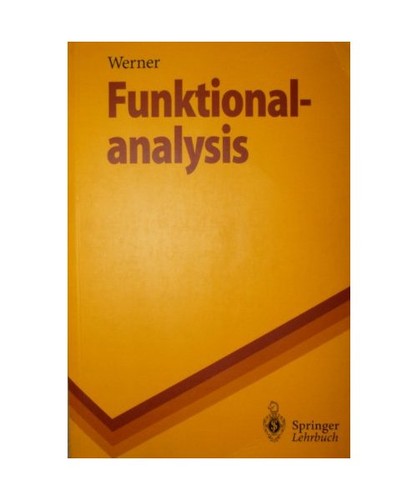 Funktionalanalysis werner - funktionalanalysis,,