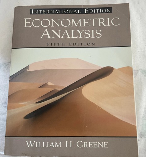 Econometric analysis - econometric,