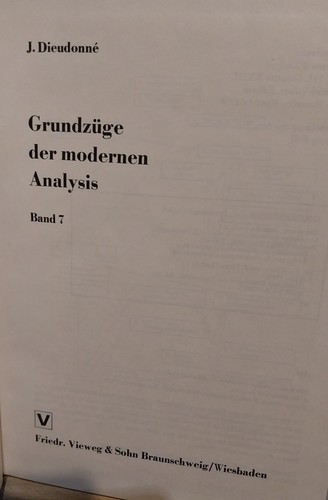 Dieudonné grundzüge der - j.,